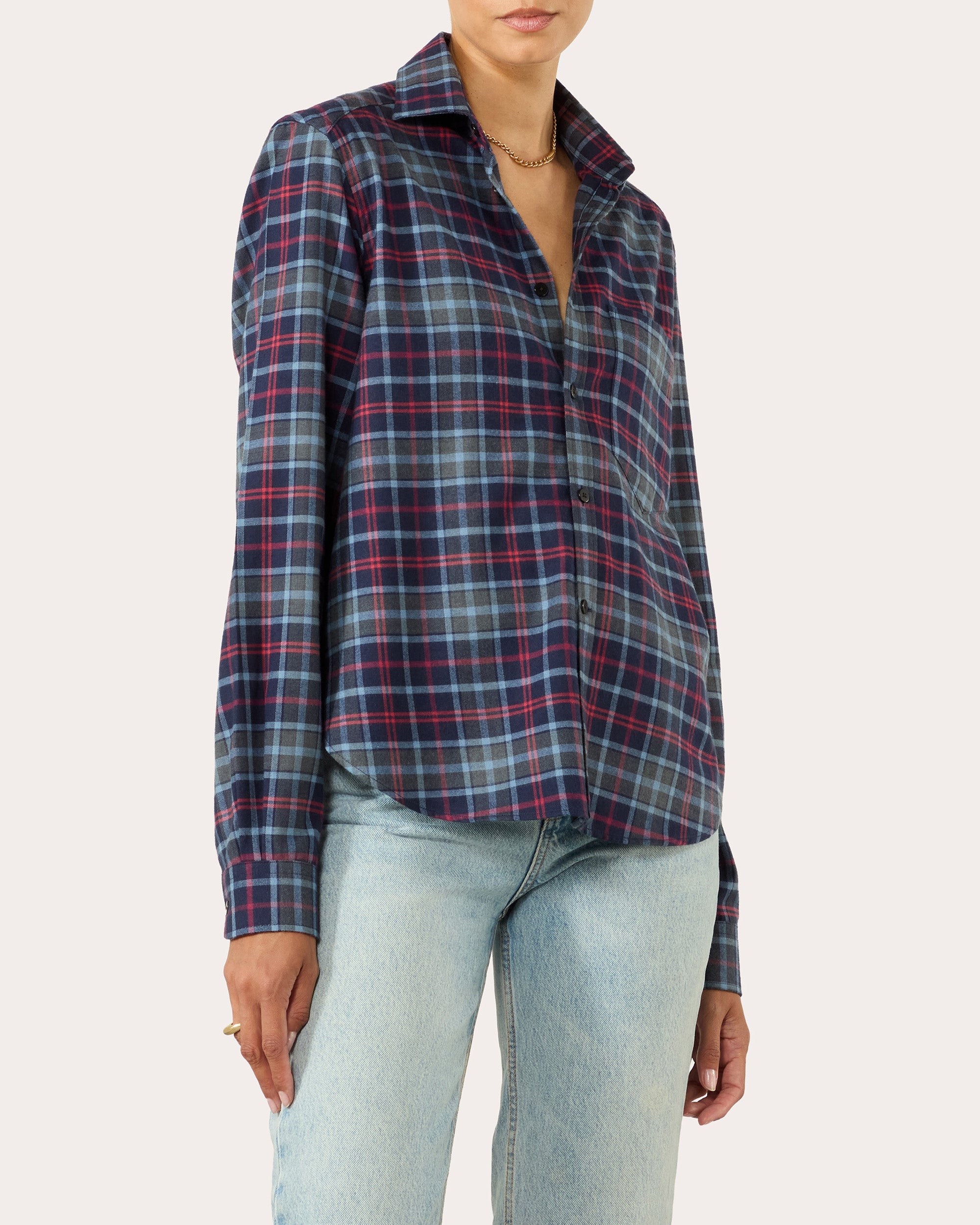The Classic Brushed Plaid Cotton Wool Shirt