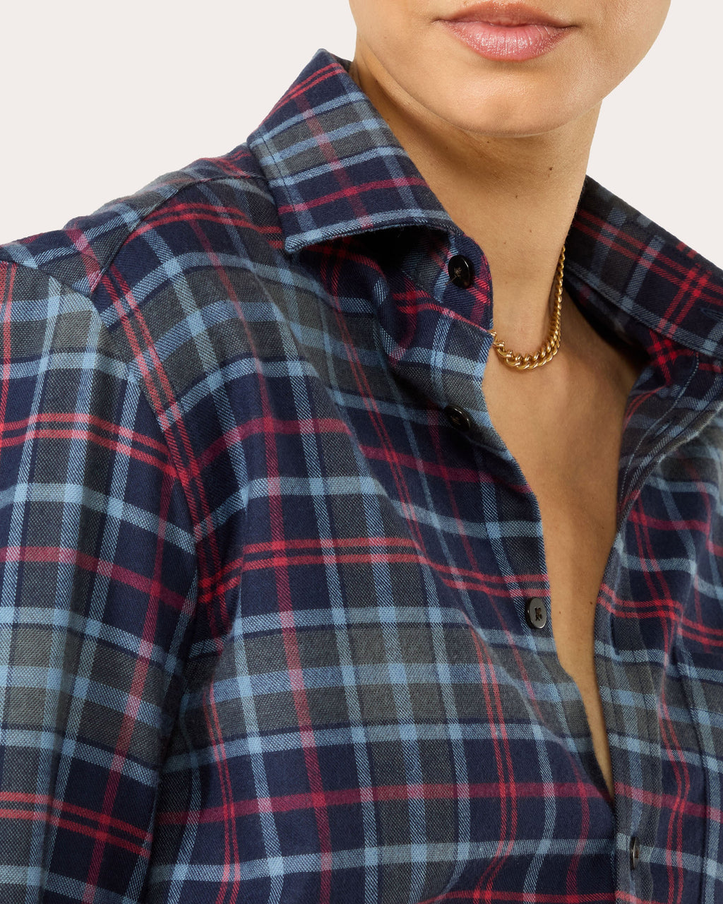 The Classic Brushed Plaid Cotton Wool Shirt