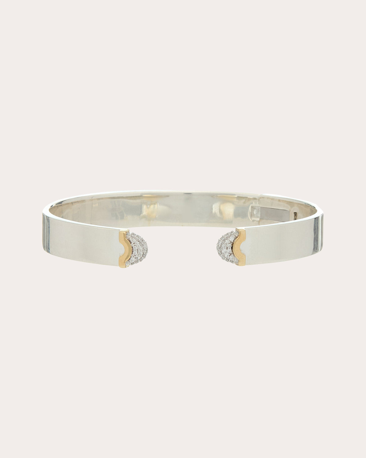 Diamond Two-Tone Doppia Luna Slim Cuff