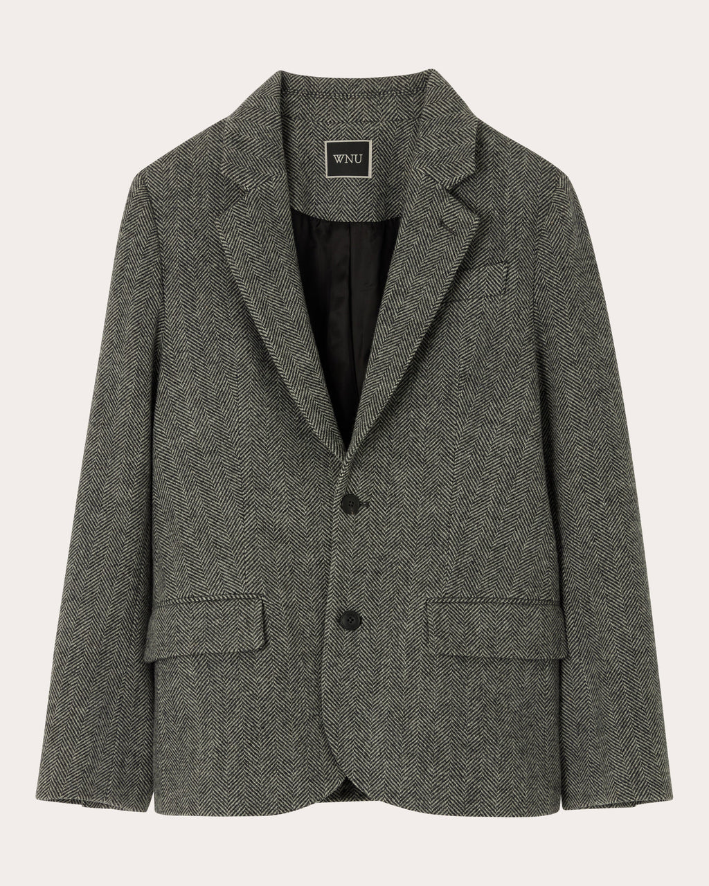 Hutton Herringbone Wool Single-Breasted Blazer