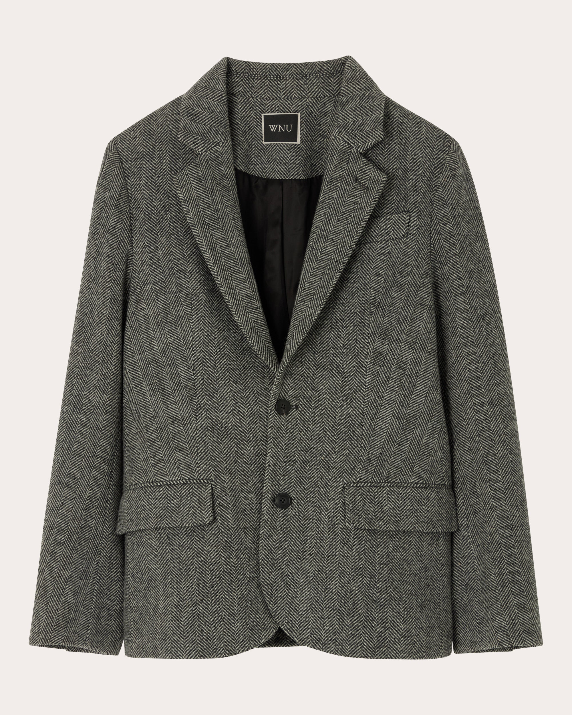 Hutton Herringbone Wool Single-Breasted Blazer