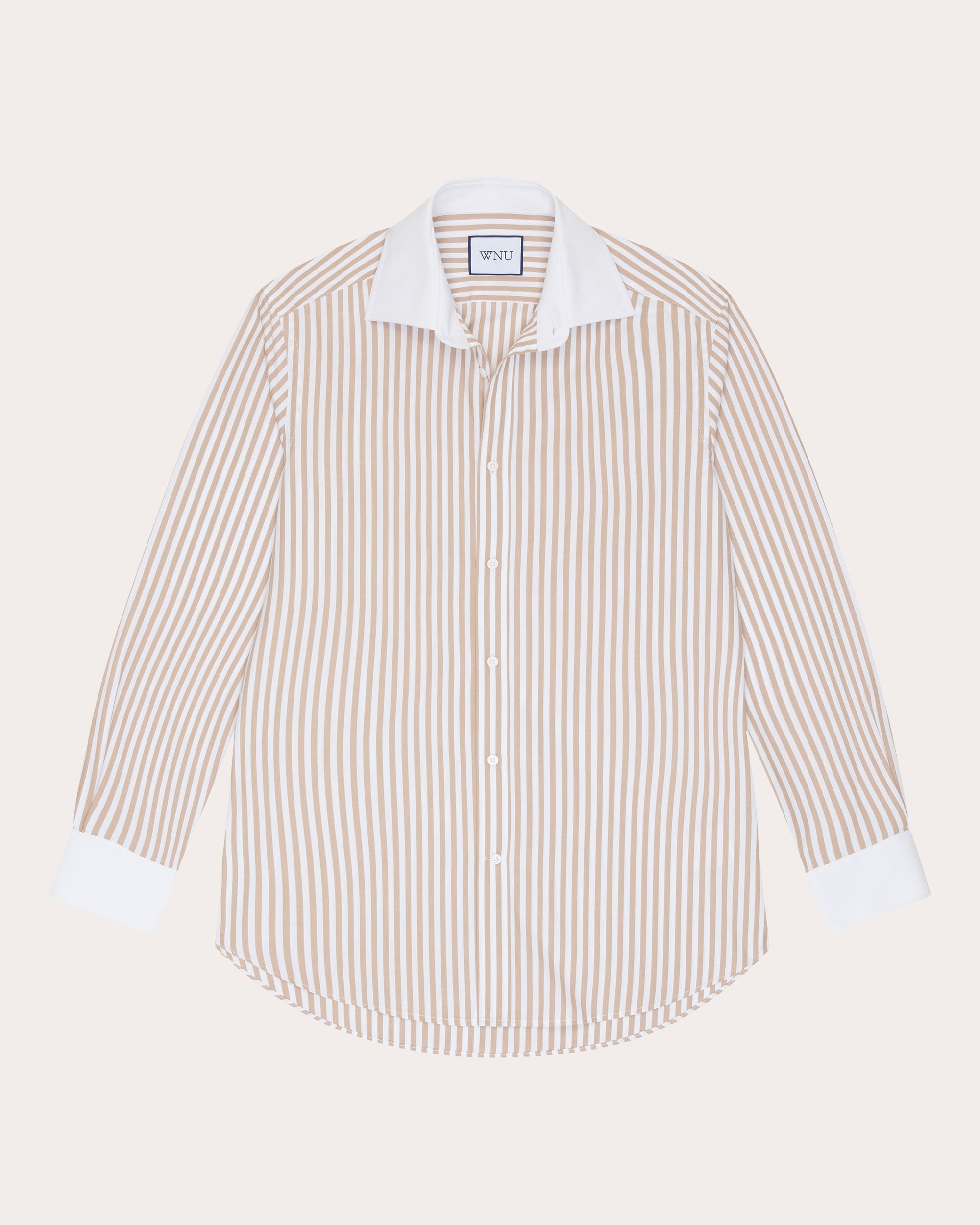 The Boyfriend Stripe Contrast Fine Poplin Shirt