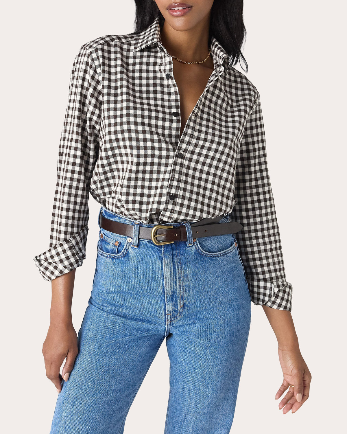 The Classic Fine Brushed Gingham Button-Up