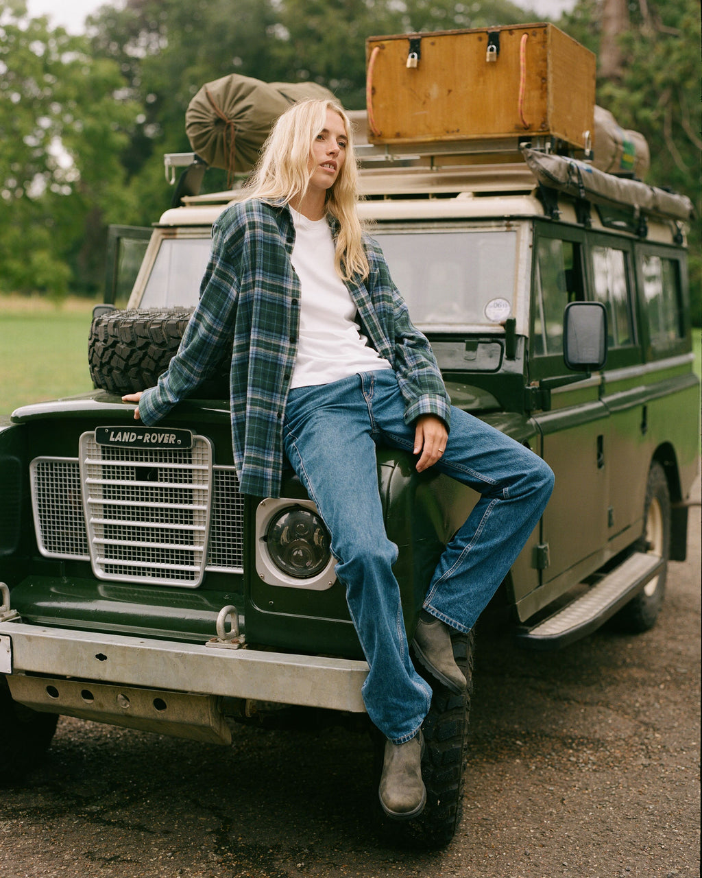 The Oversized Brushed Plaid Shirt