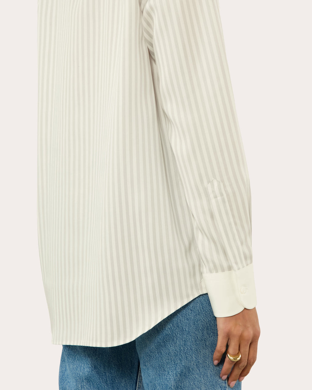 The Boyfriend Stripe Contrast Tencel™ Shirt