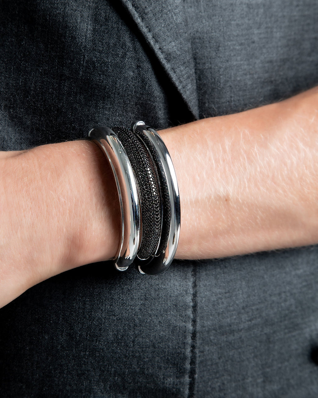 Black Diamond Pavé Luna Cuff