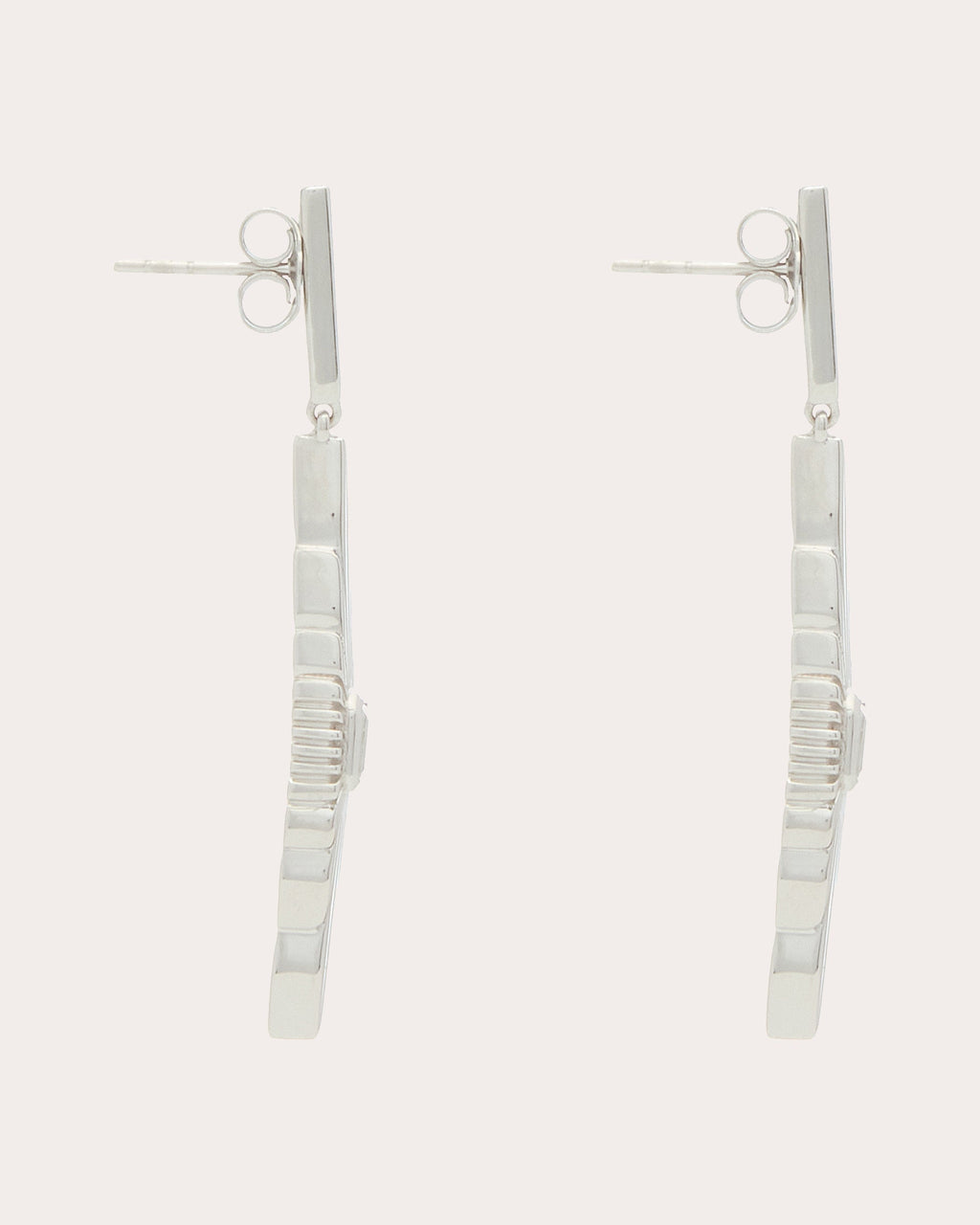 White Topaz Ray of Light Medium Drop Earrings