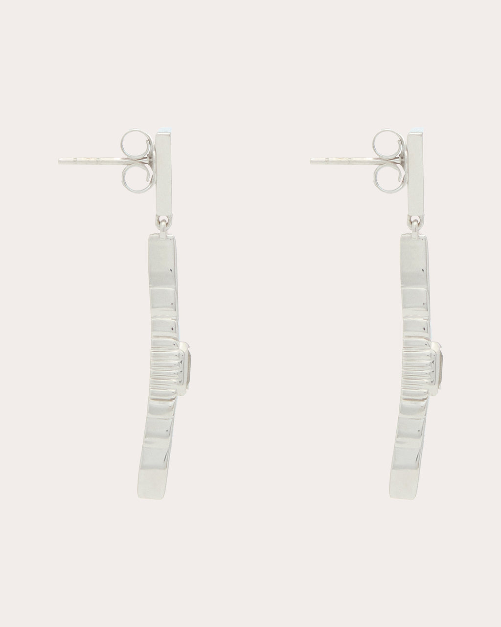 White Topaz Ray of Light Small Drop Earrings