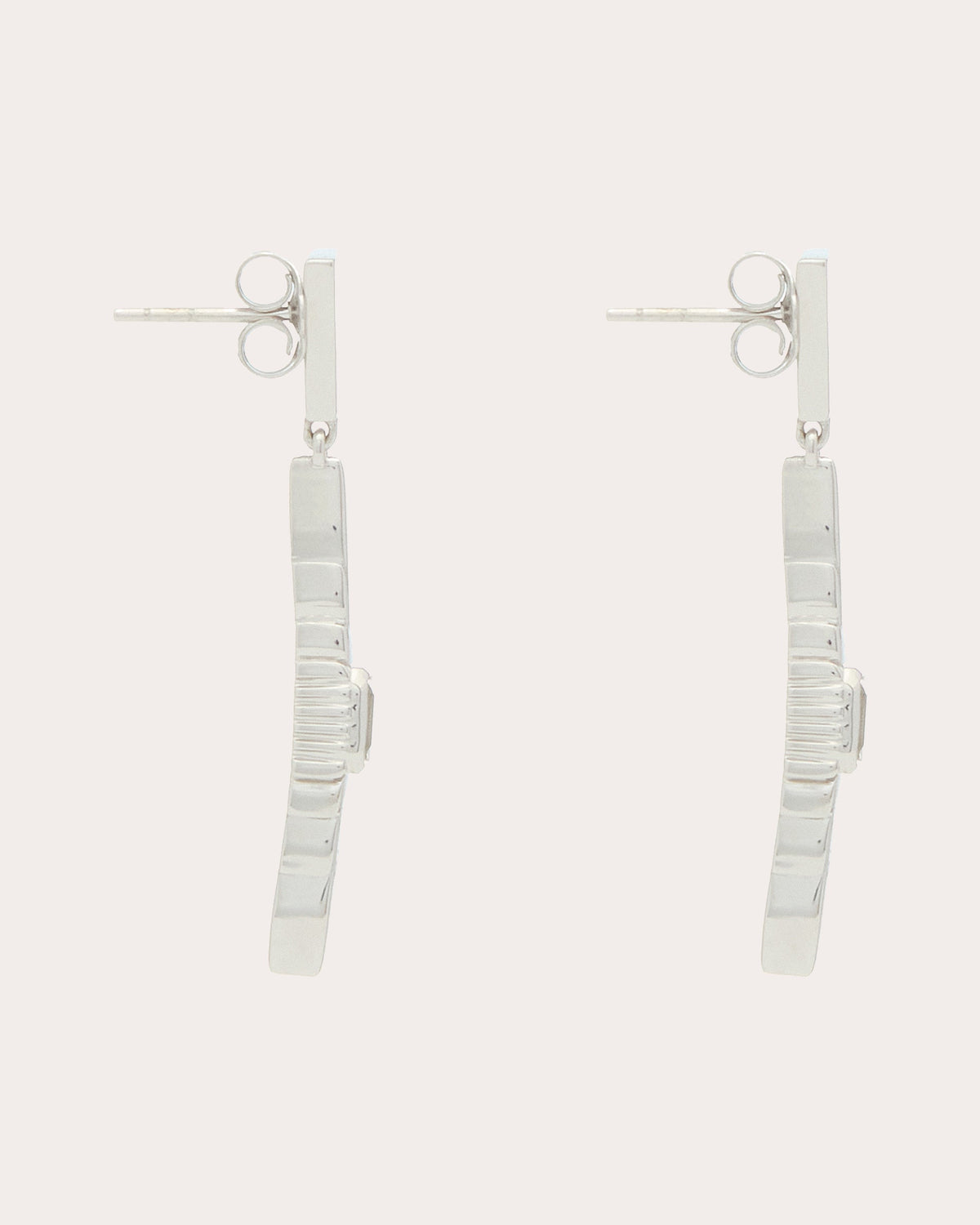White Topaz Ray of Light Small Drop Earrings