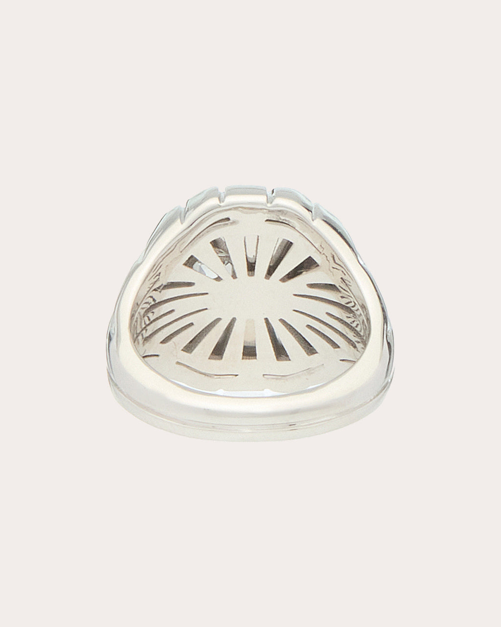 White Topaz Ray of Light Pinky Ring
