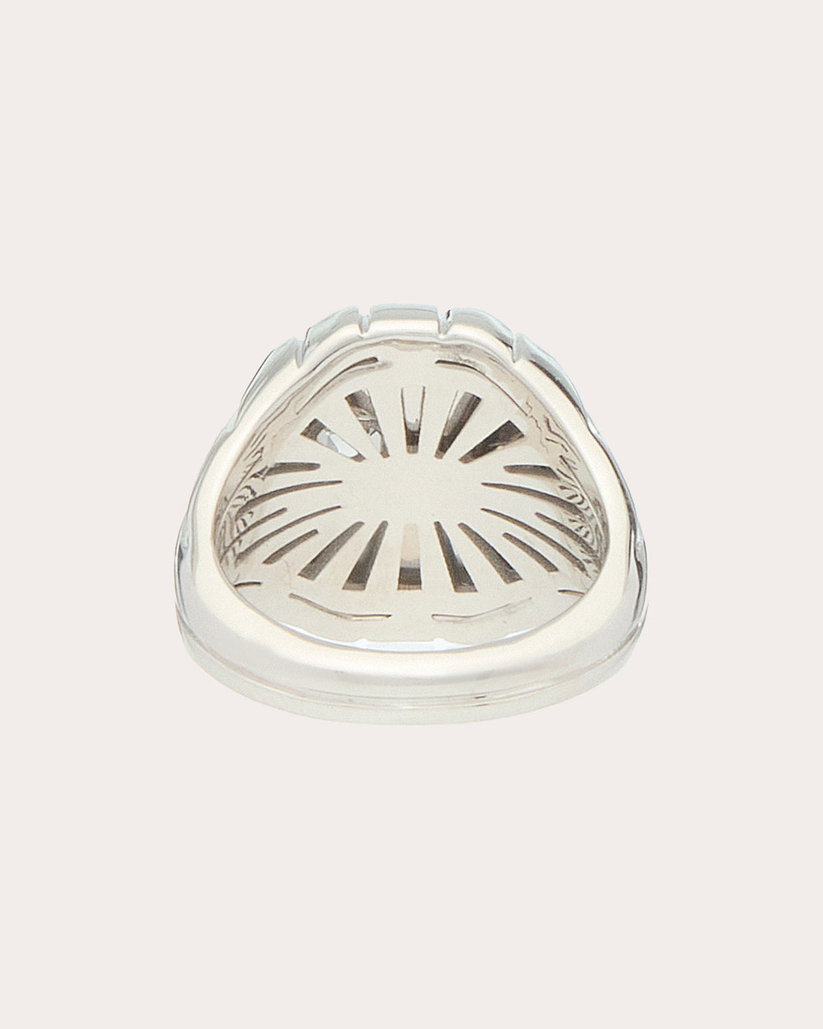White Topaz Ray of Light Pinky Ring