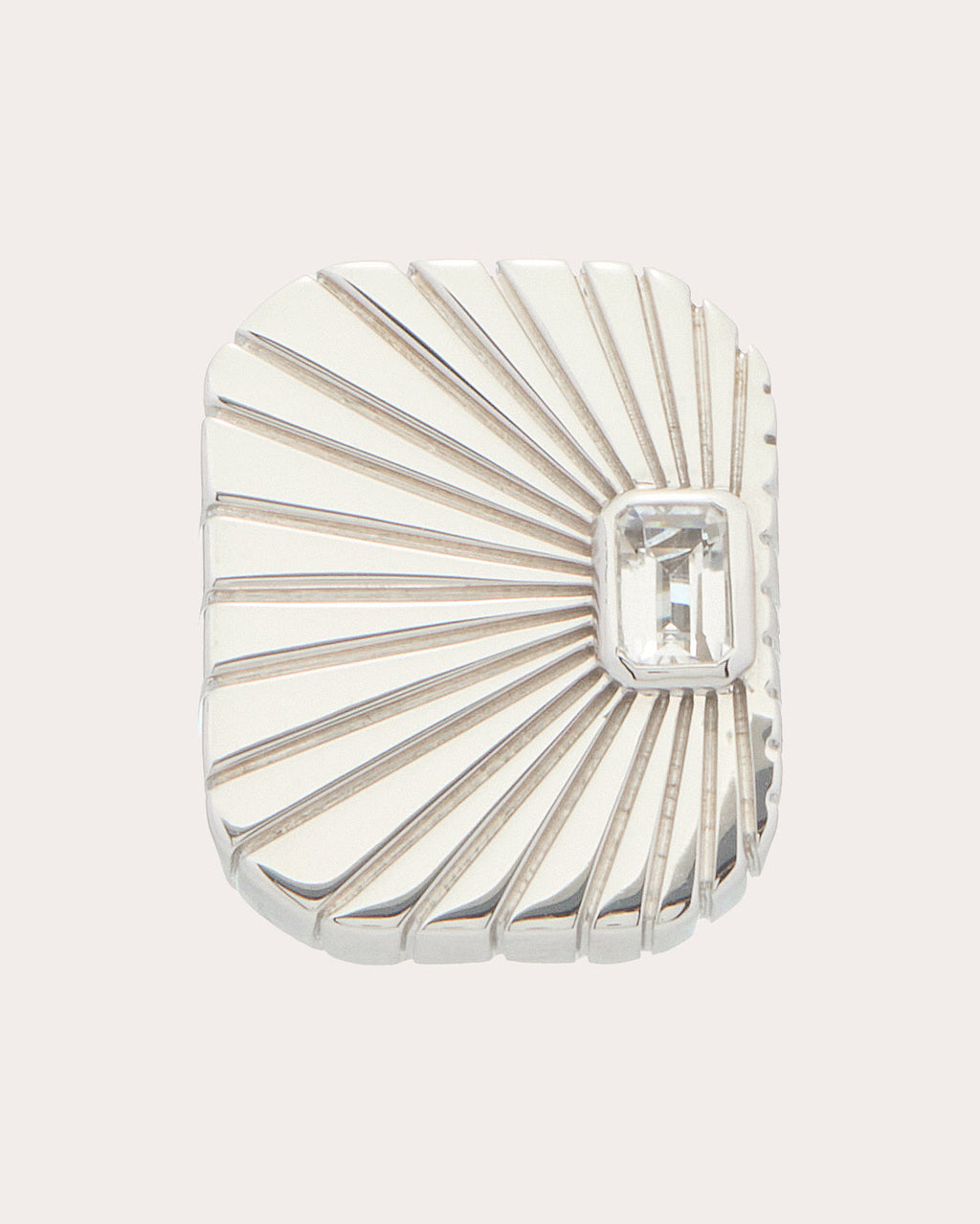 White Topaz Ray of Light Jumbo Ring