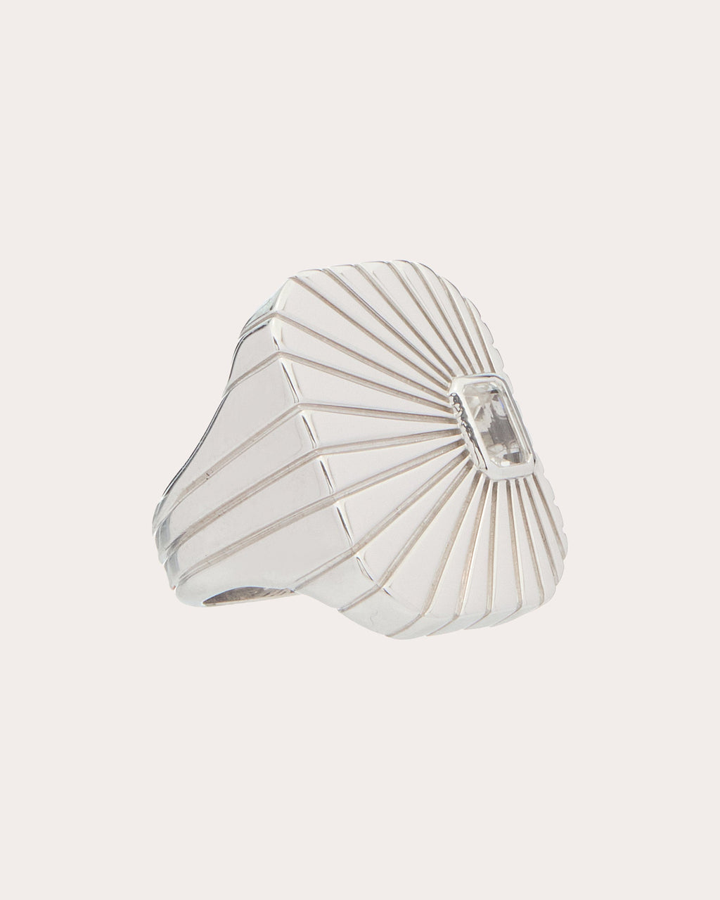 White Topaz Ray of Light Jumbo Ring
