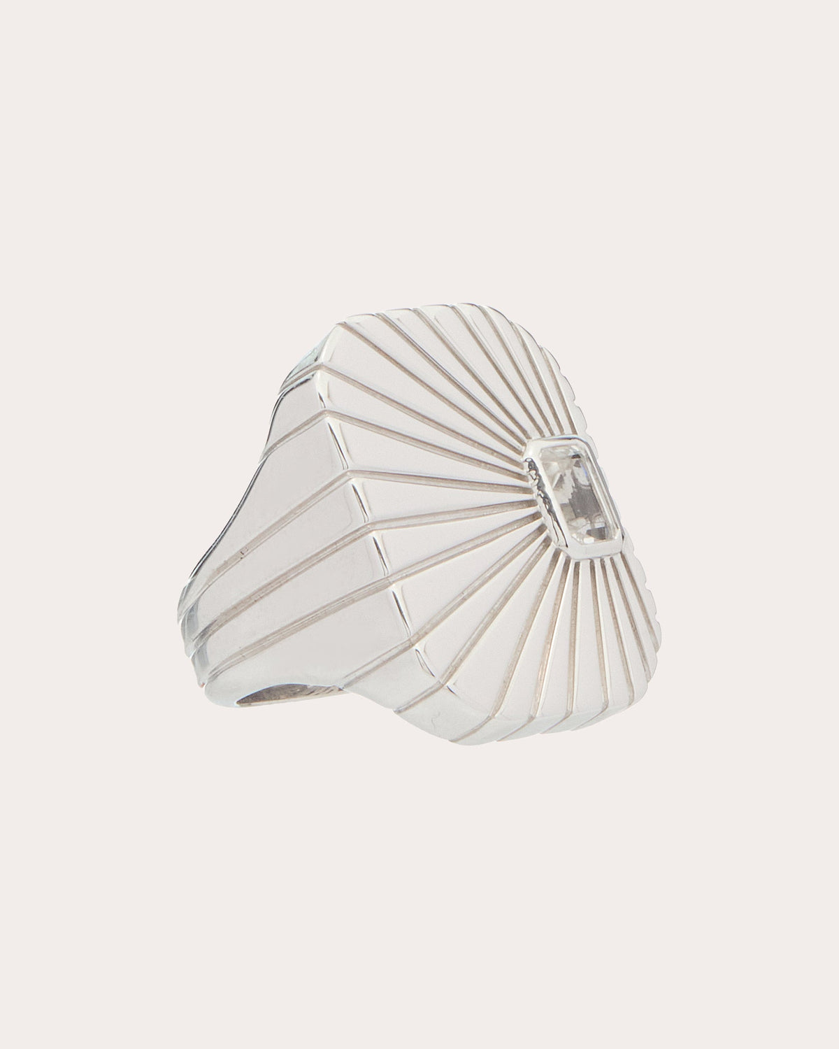 White Topaz Ray of Light Jumbo Ring