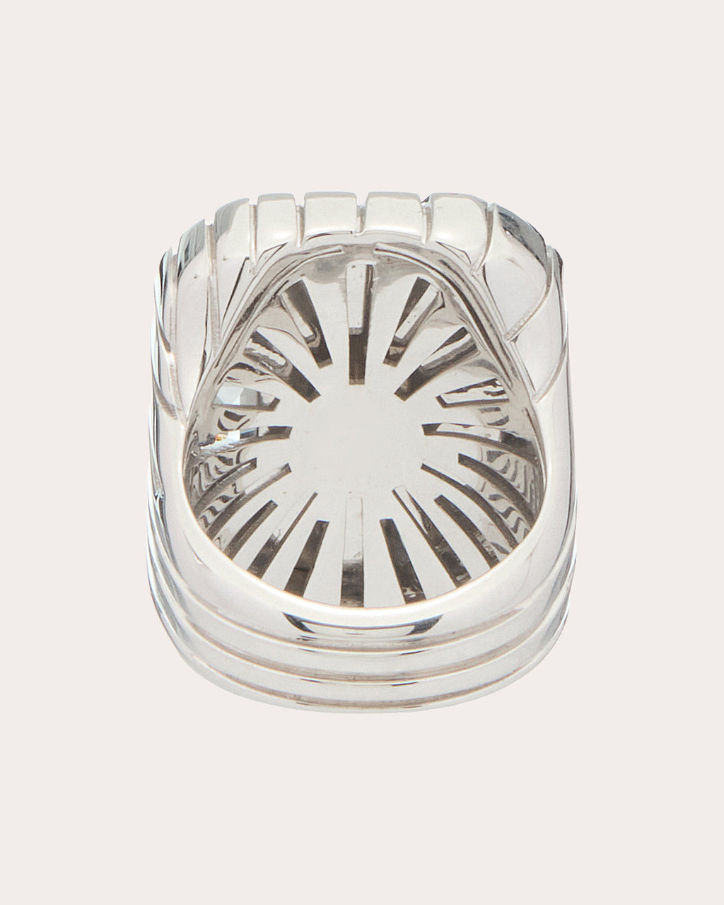 White Topaz Ray of Light Jumbo Ring