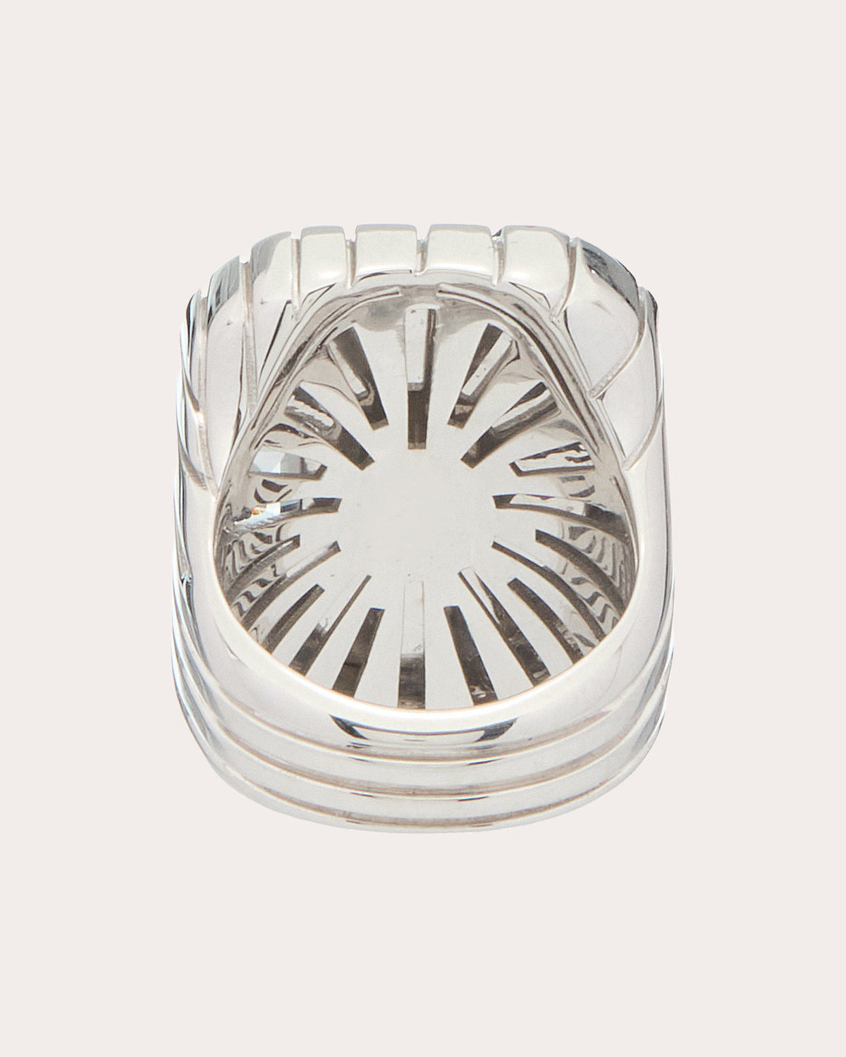 White Topaz Ray of Light Jumbo Ring