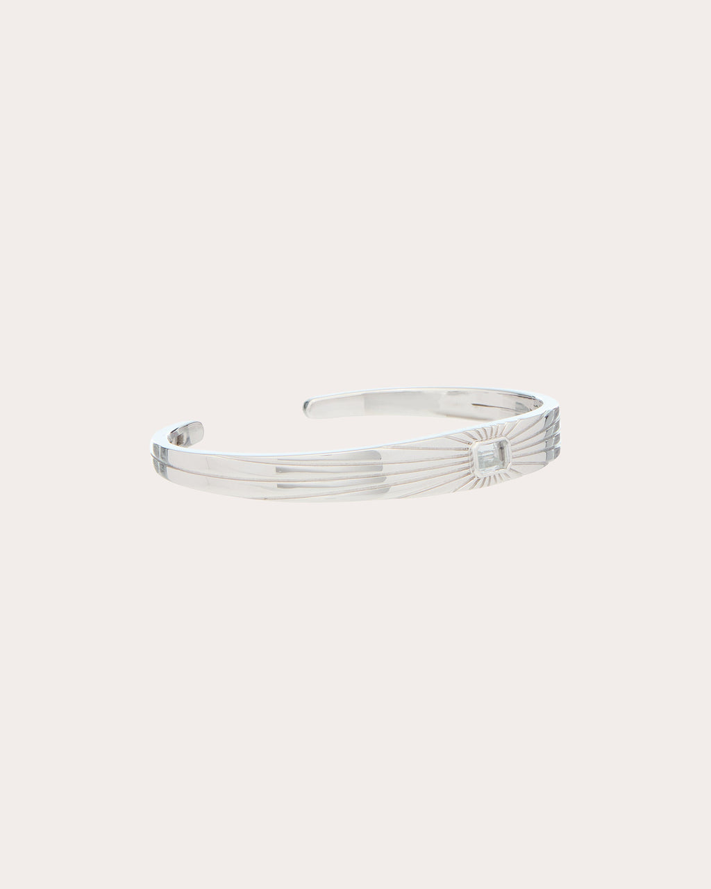 White Topaz Ray of Light Cuff