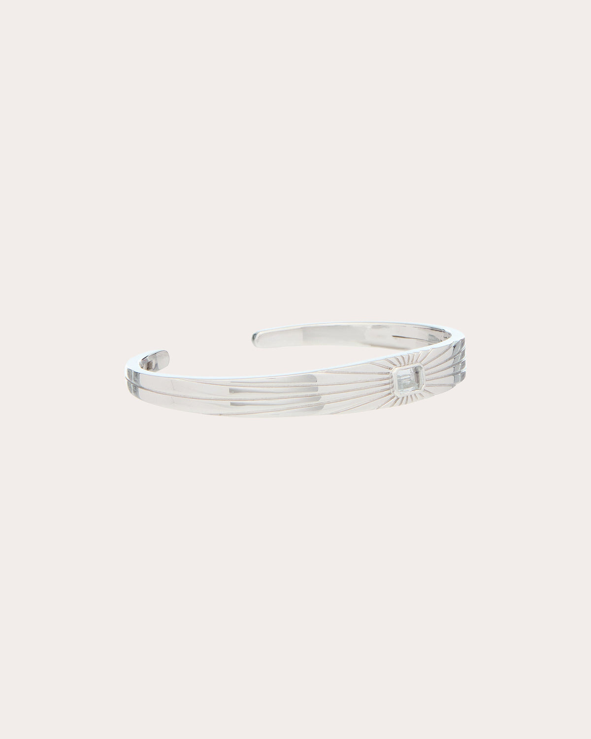 White Topaz Ray of Light Cuff