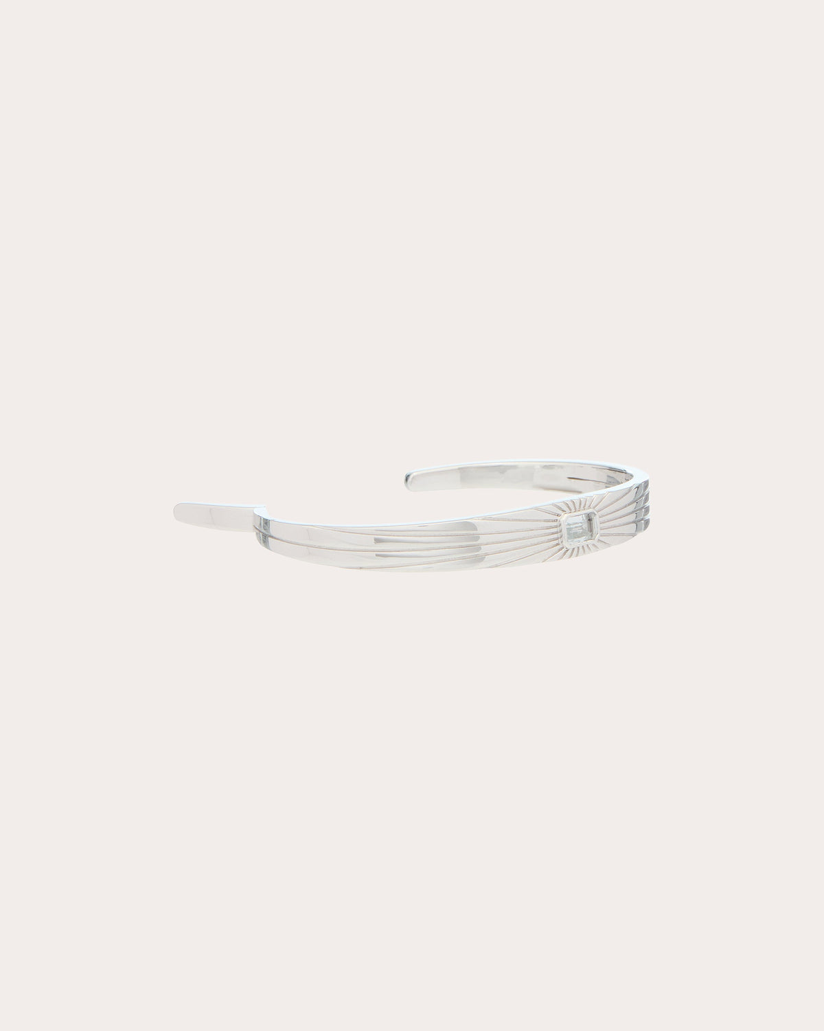 White Topaz Ray of Light Cuff