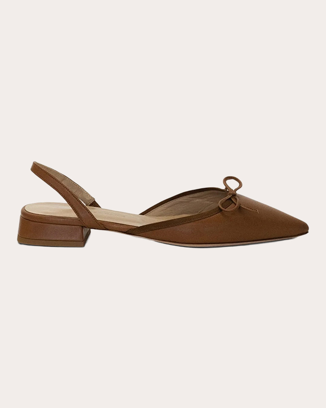 Yona Leather Pointed-Toe Slingback