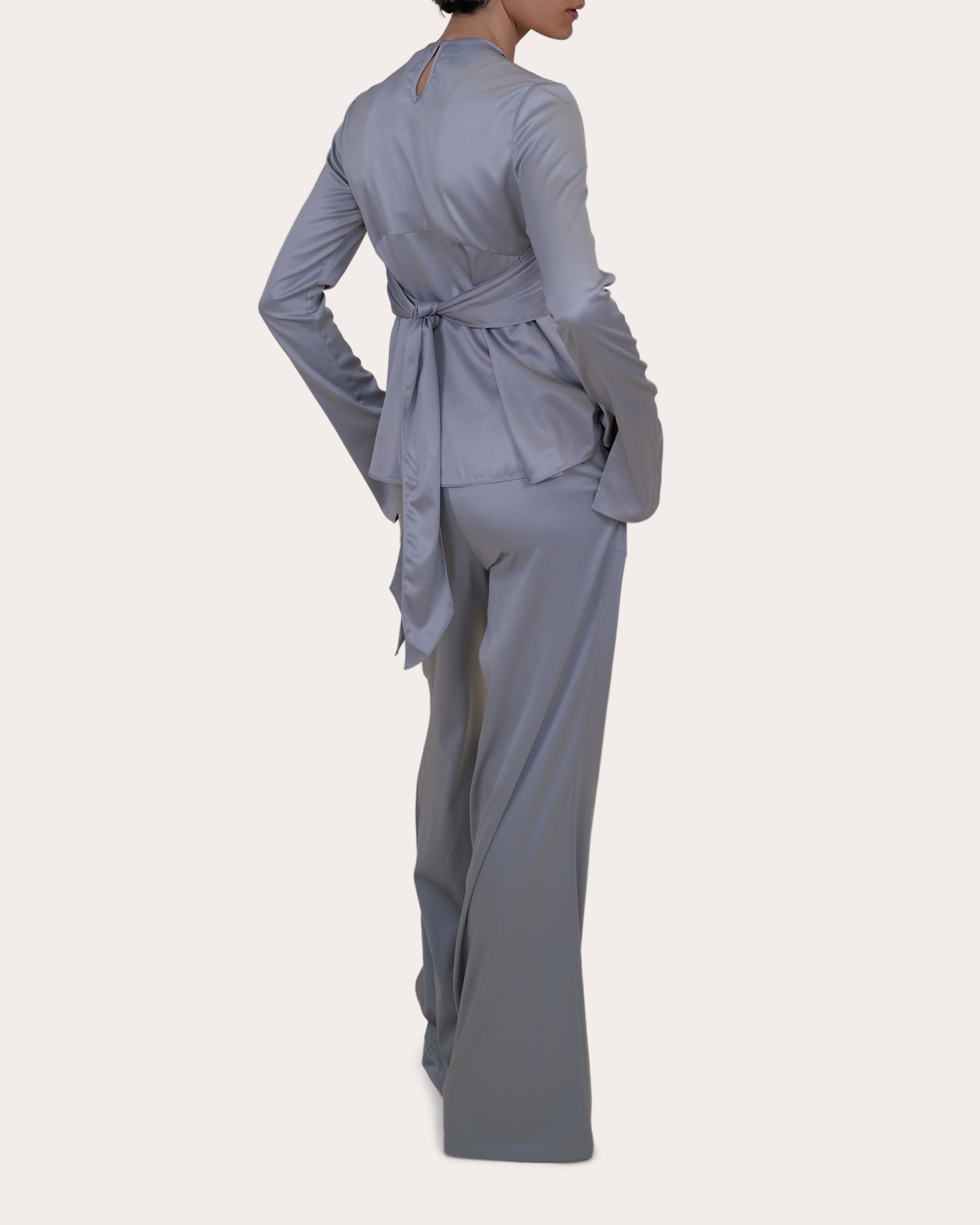 Emory Satin High-Rise Trousers