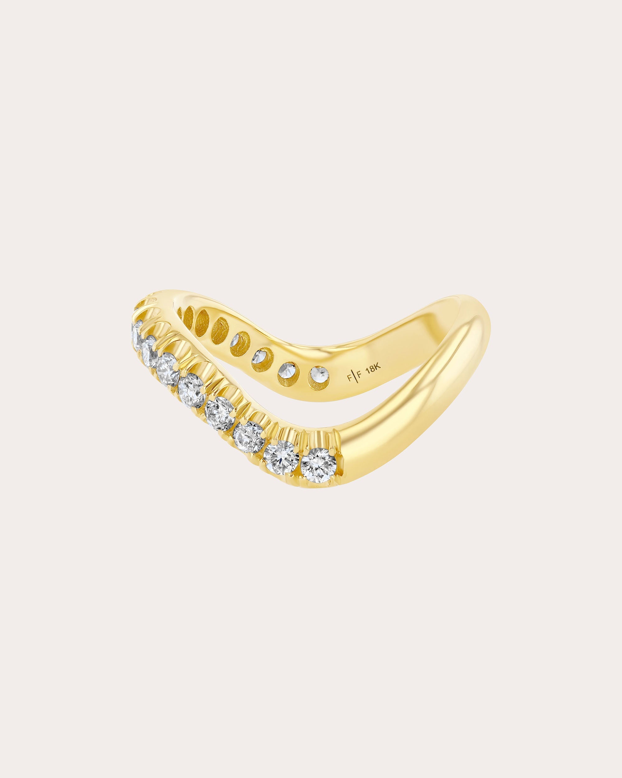 Diamond & 18k Gold Cosmic Wave Ring