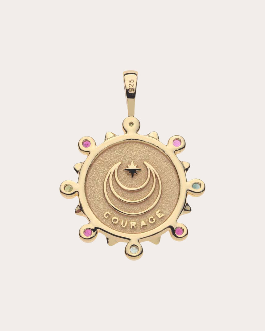 Tourmaline COURAGE Petite Coin Necklace