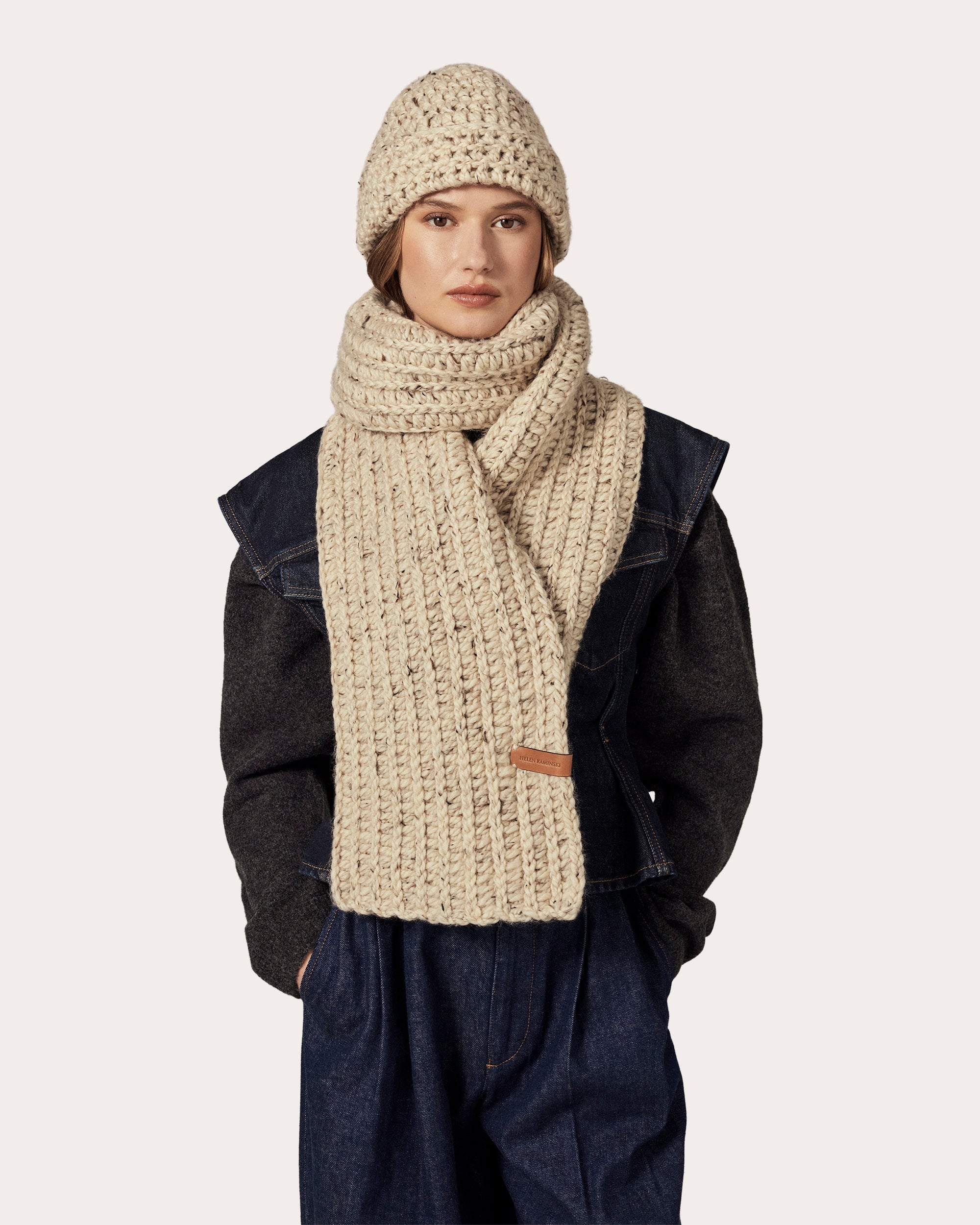 Cove Crocheted Wool Scarf