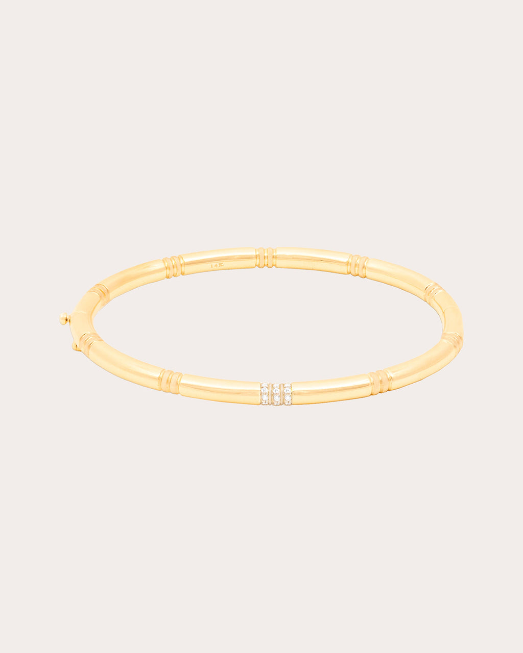 Diamond & 14k Gold Crew Bangle
