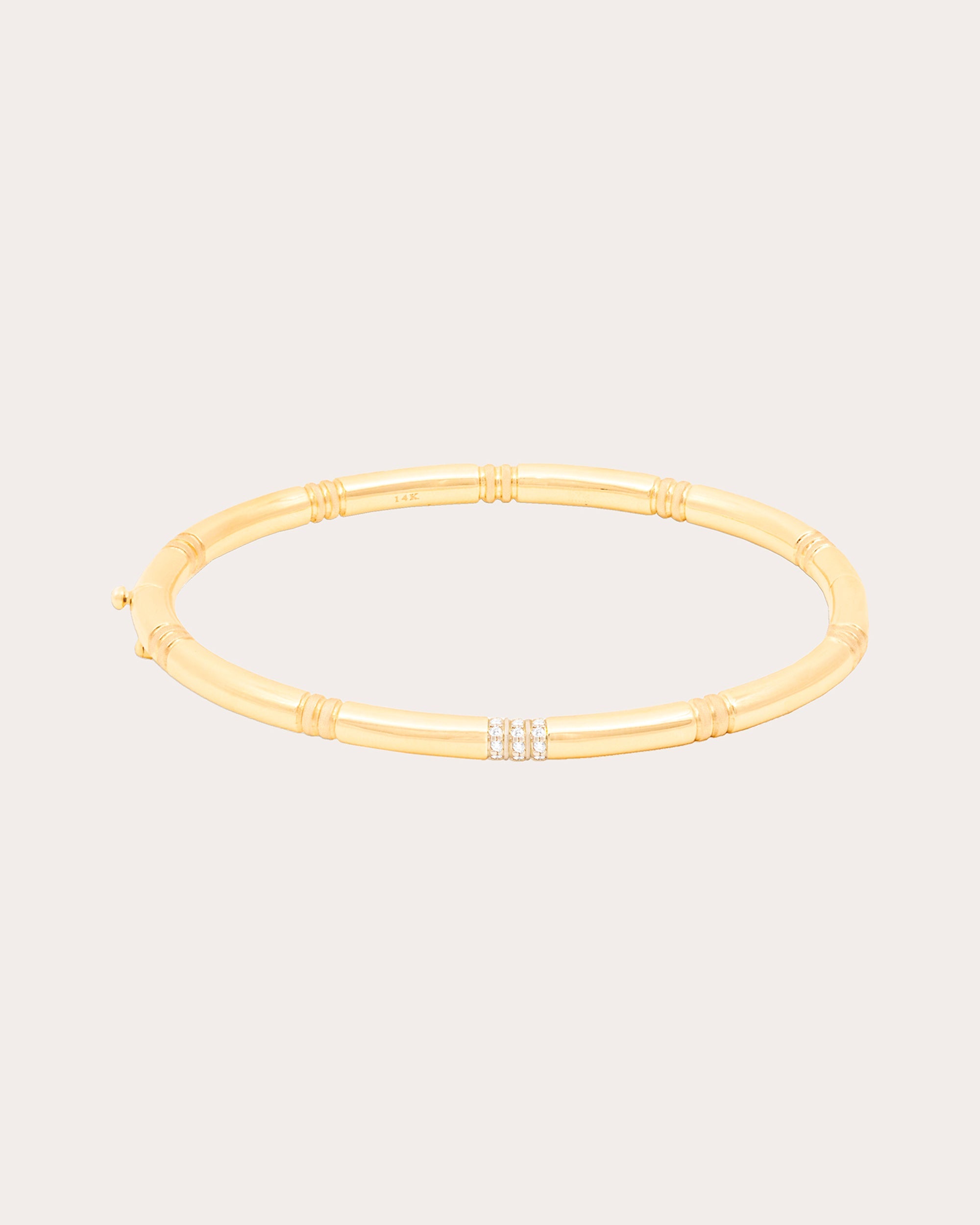 Diamond & 14k Gold Crew Bangle