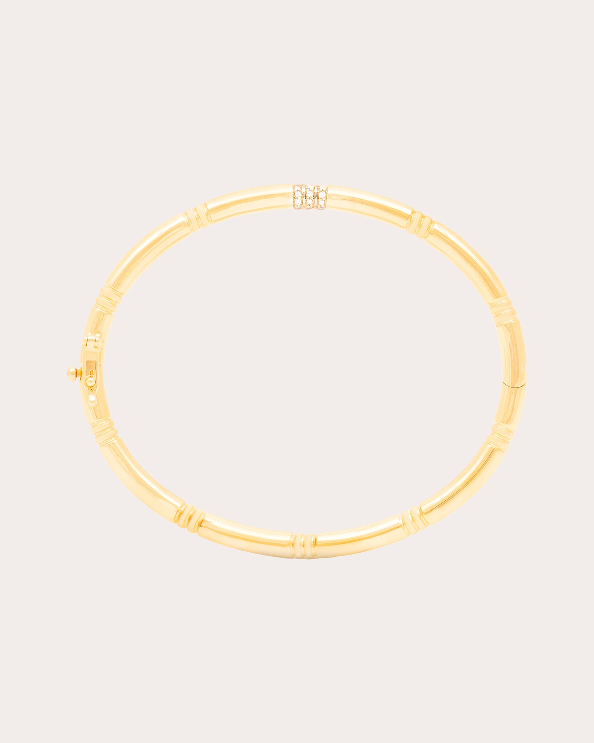 Diamond & 14k Gold Crew Bangle