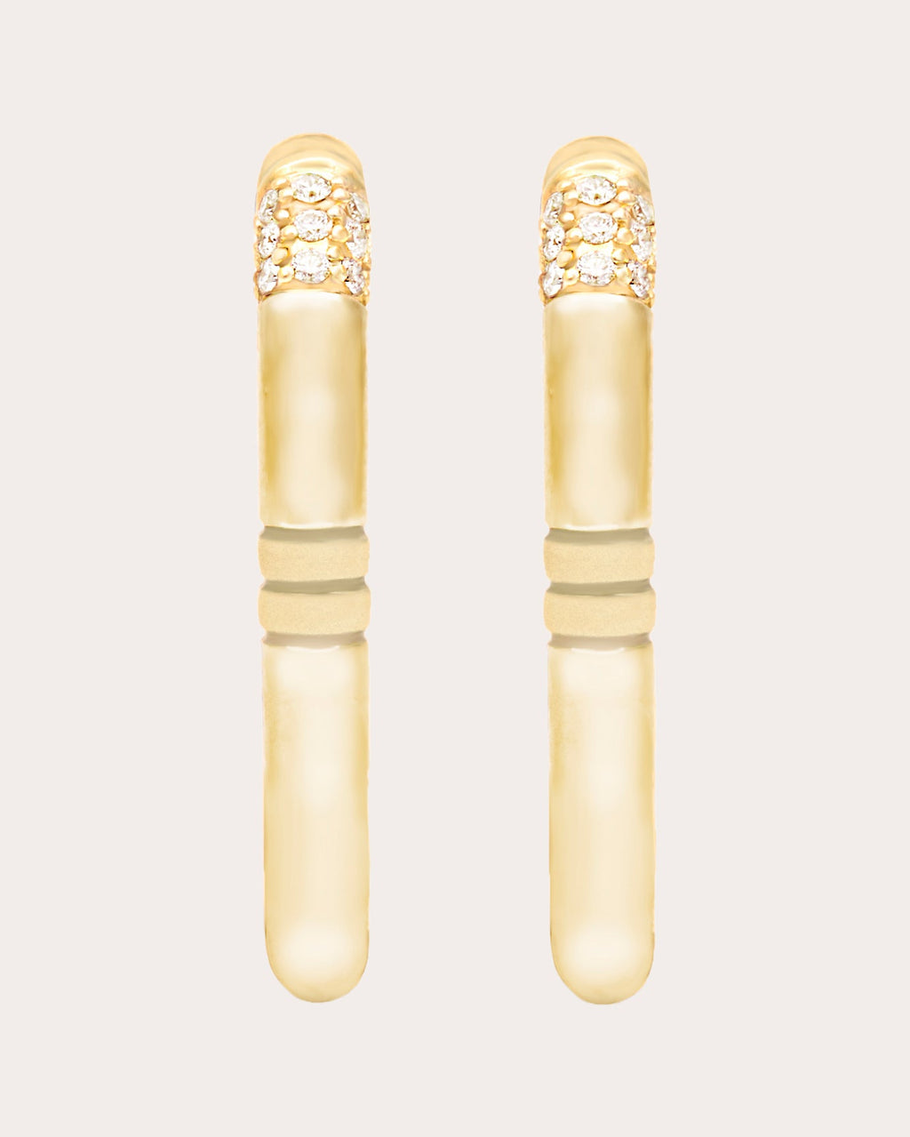 Diamond Crew Oval Small Hoop Earrings