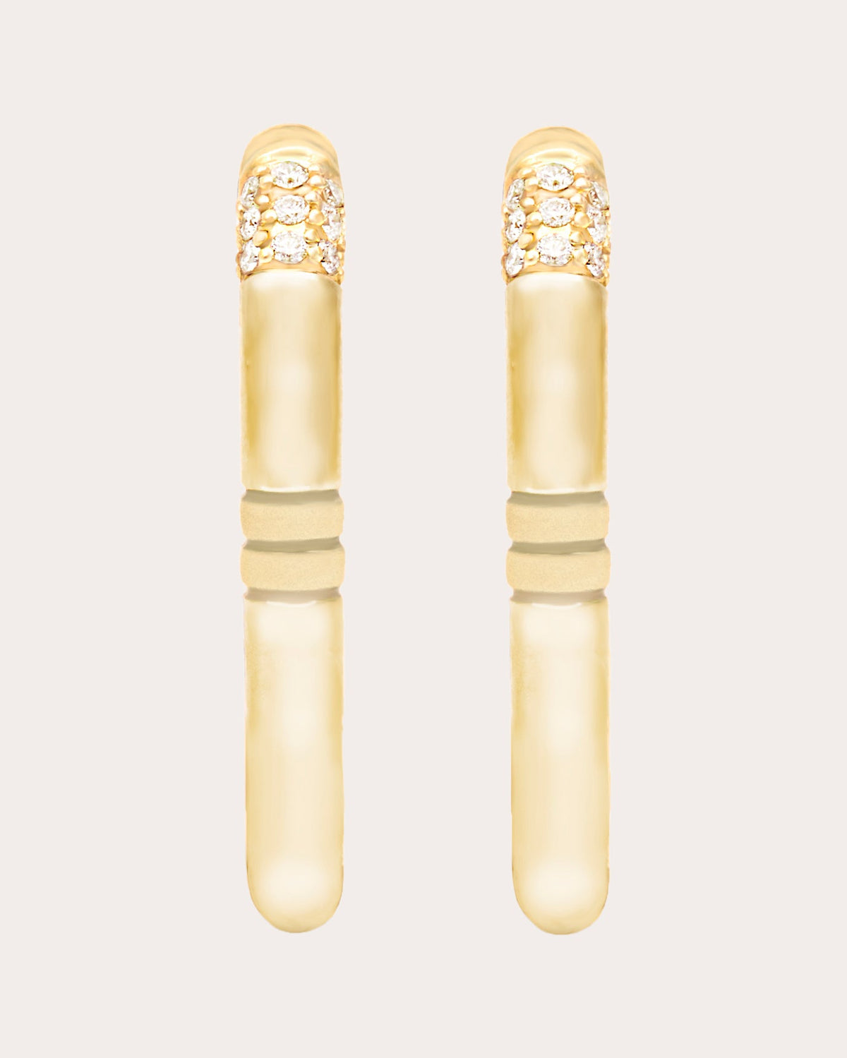 Diamond Crew Oval Small Hoop Earrings