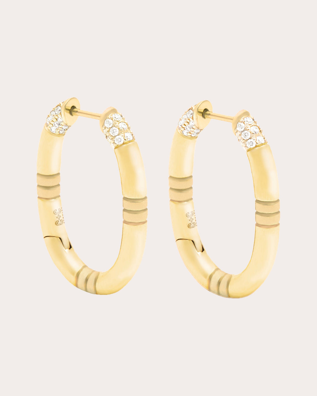 Diamond Crew Oval Small Hoop Earrings