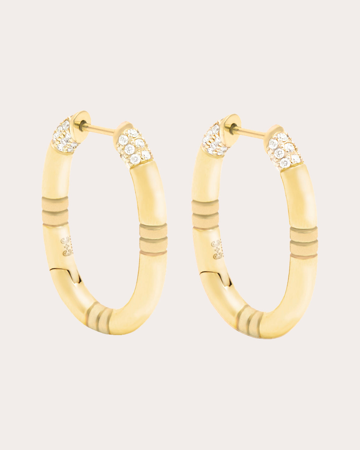 Diamond Crew Oval Small Hoop Earrings