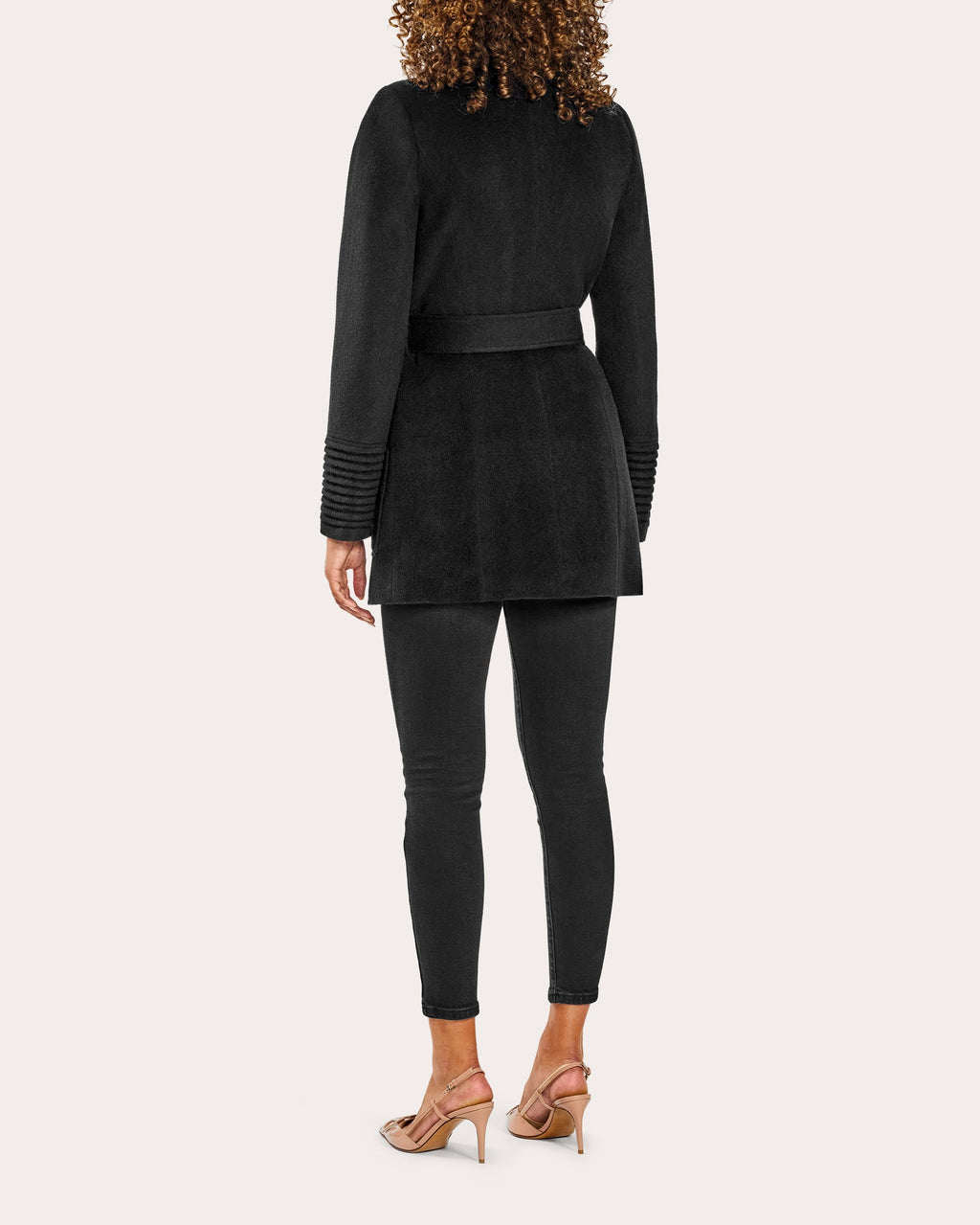 Wide-Collar Wrap Coat