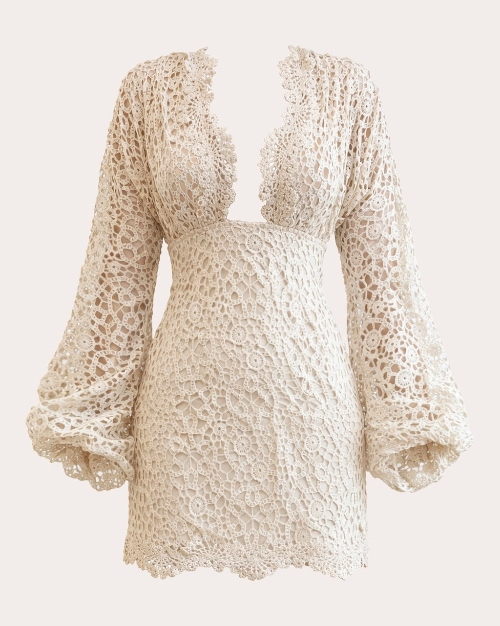 Dani Crocheted Lace Corset Mini Dress