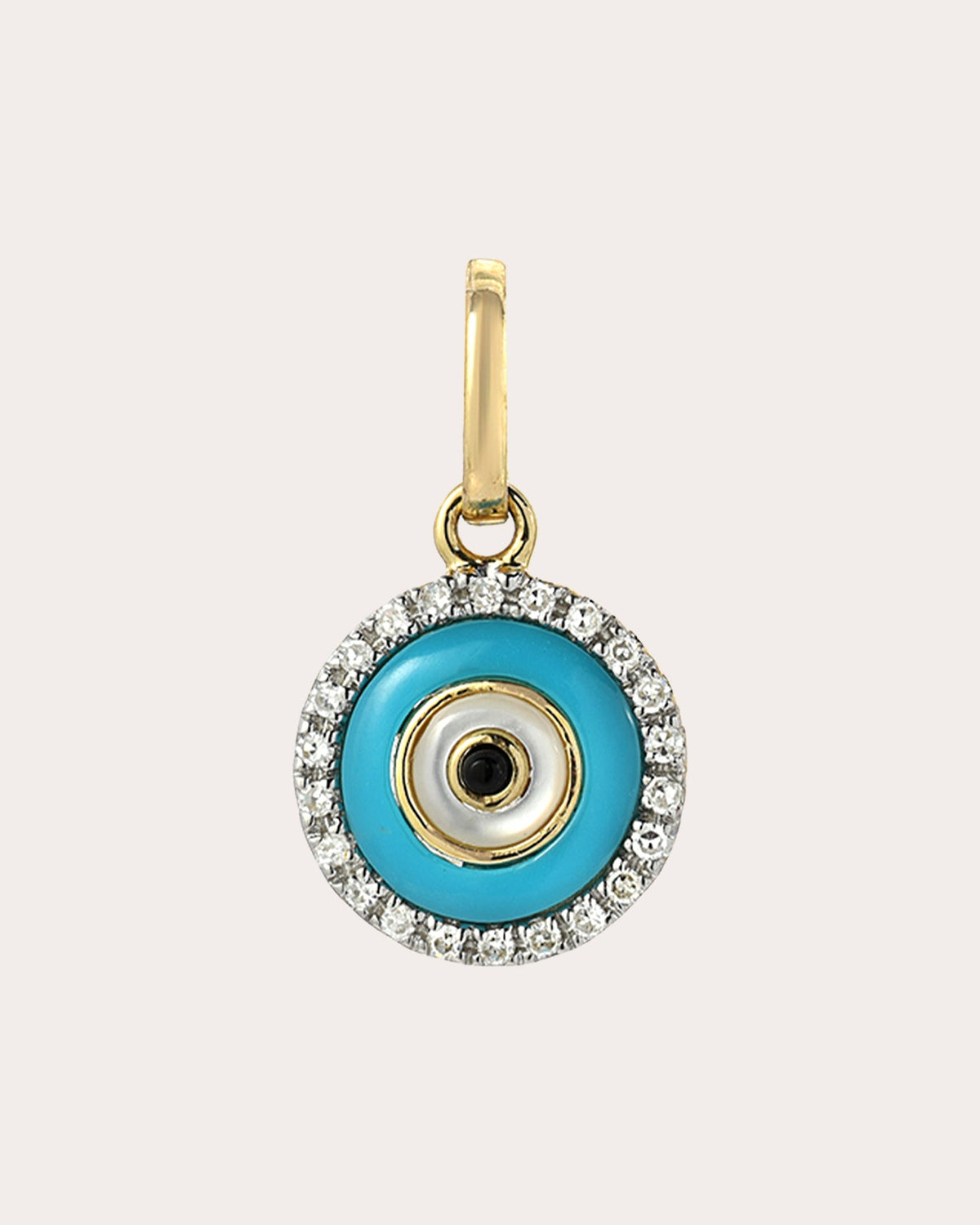 Diamond & Turquoise Evil Eye Pendant
