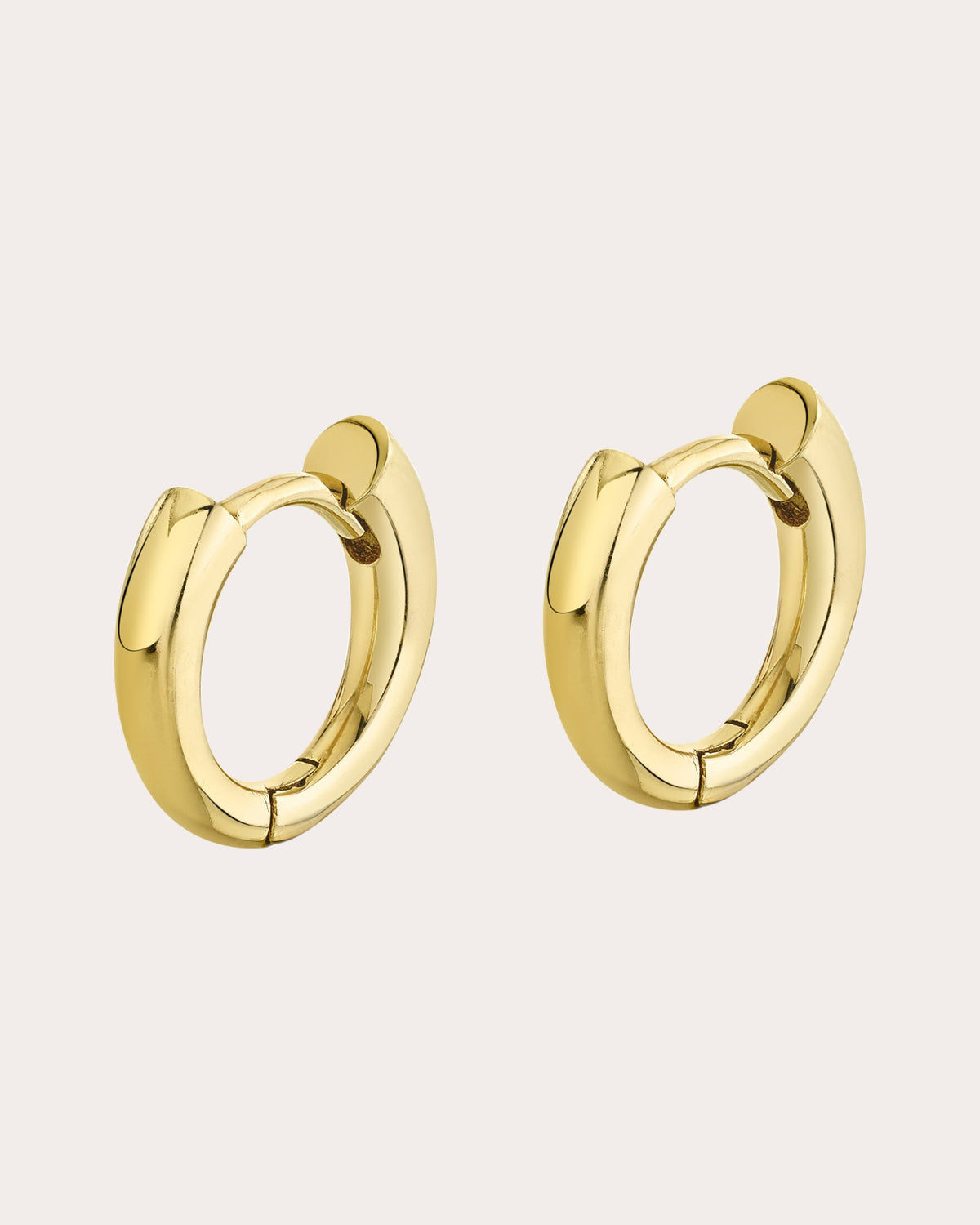 14k Gold Colmillo Huggie Earrings