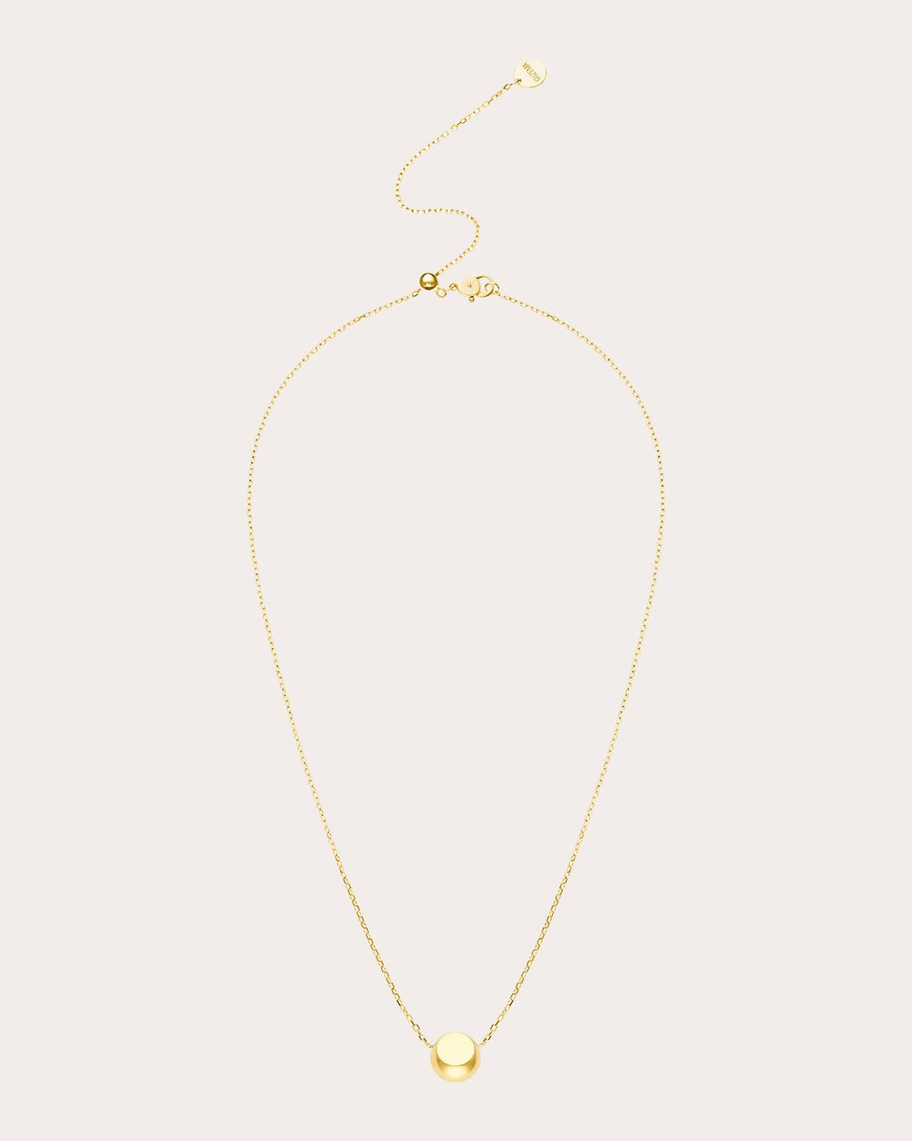 18k Gold Semi-Orb Pendant Necklace