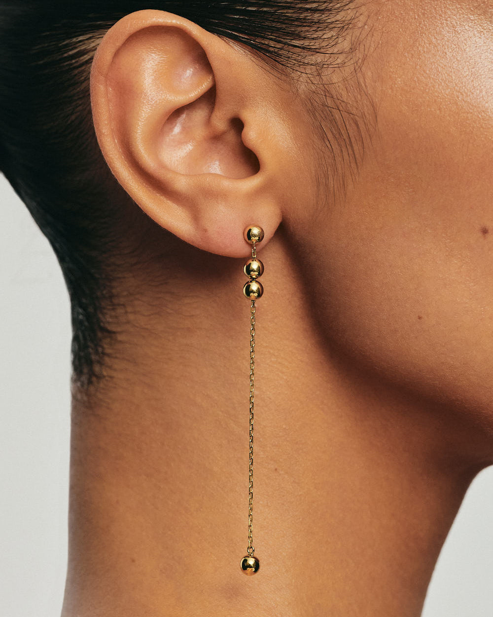 18k Gold Tetra Chain Transformer Drop Earrings
