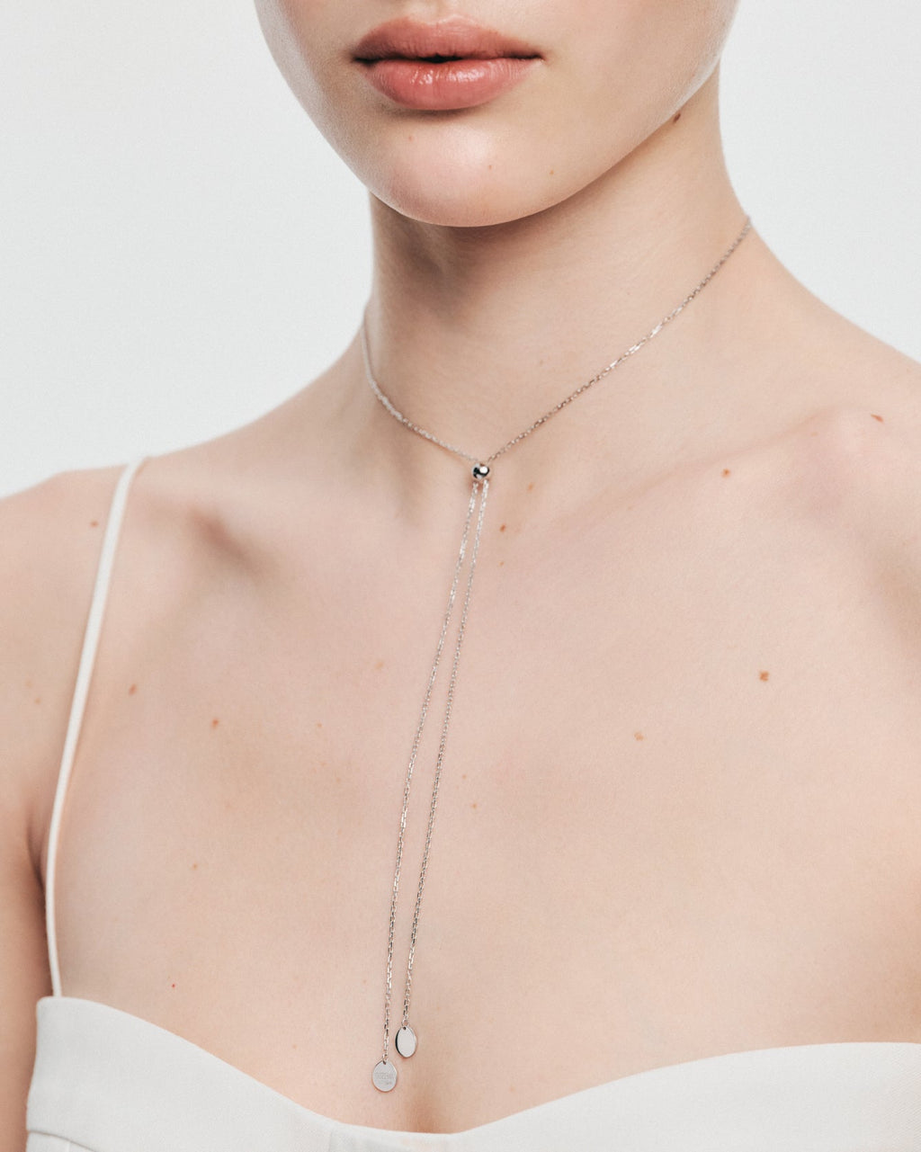 18k Gold Flat Tie Necklace