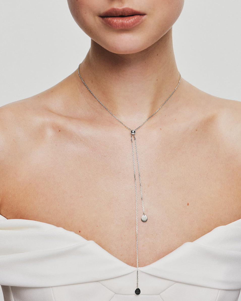 18k Gold Flat Tie Necklace