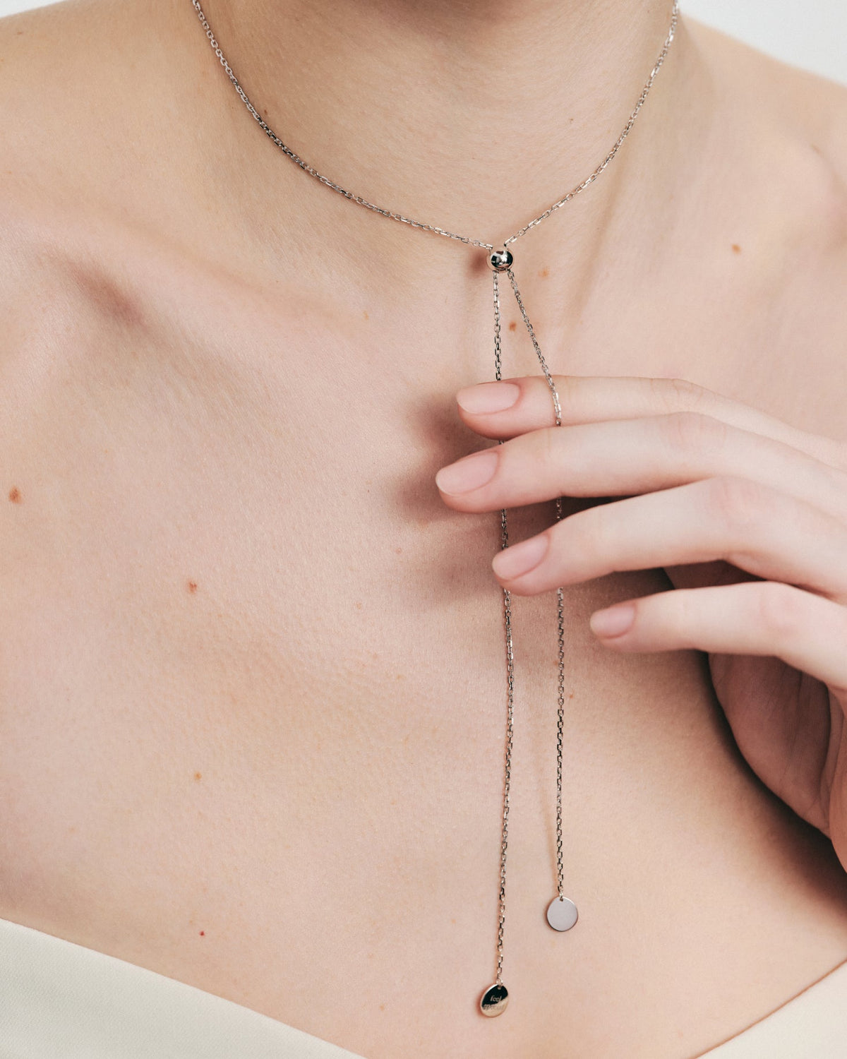 18k Gold Flat Tie Necklace