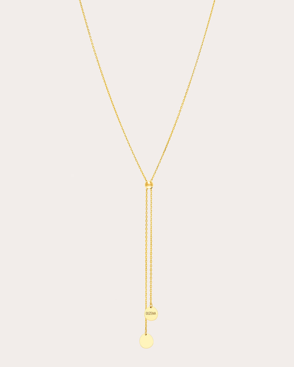 18k Gold Flat Tie Necklace