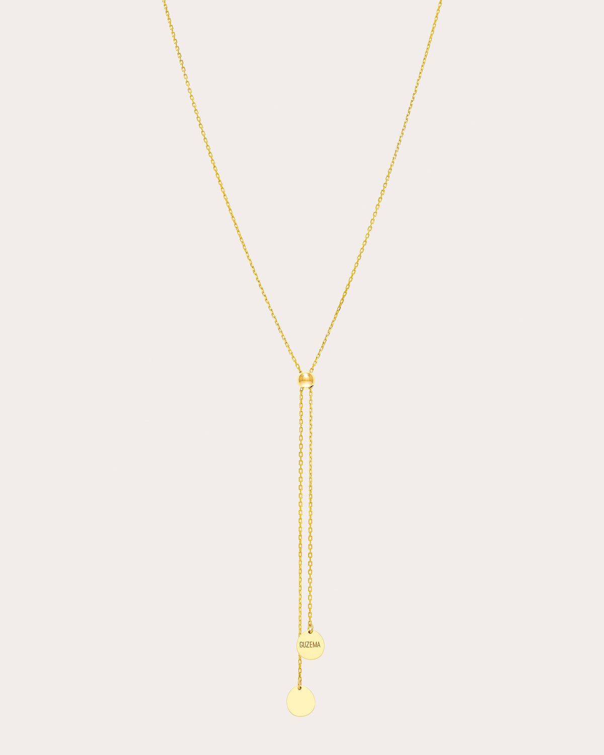 18k Gold Flat Tie Necklace
