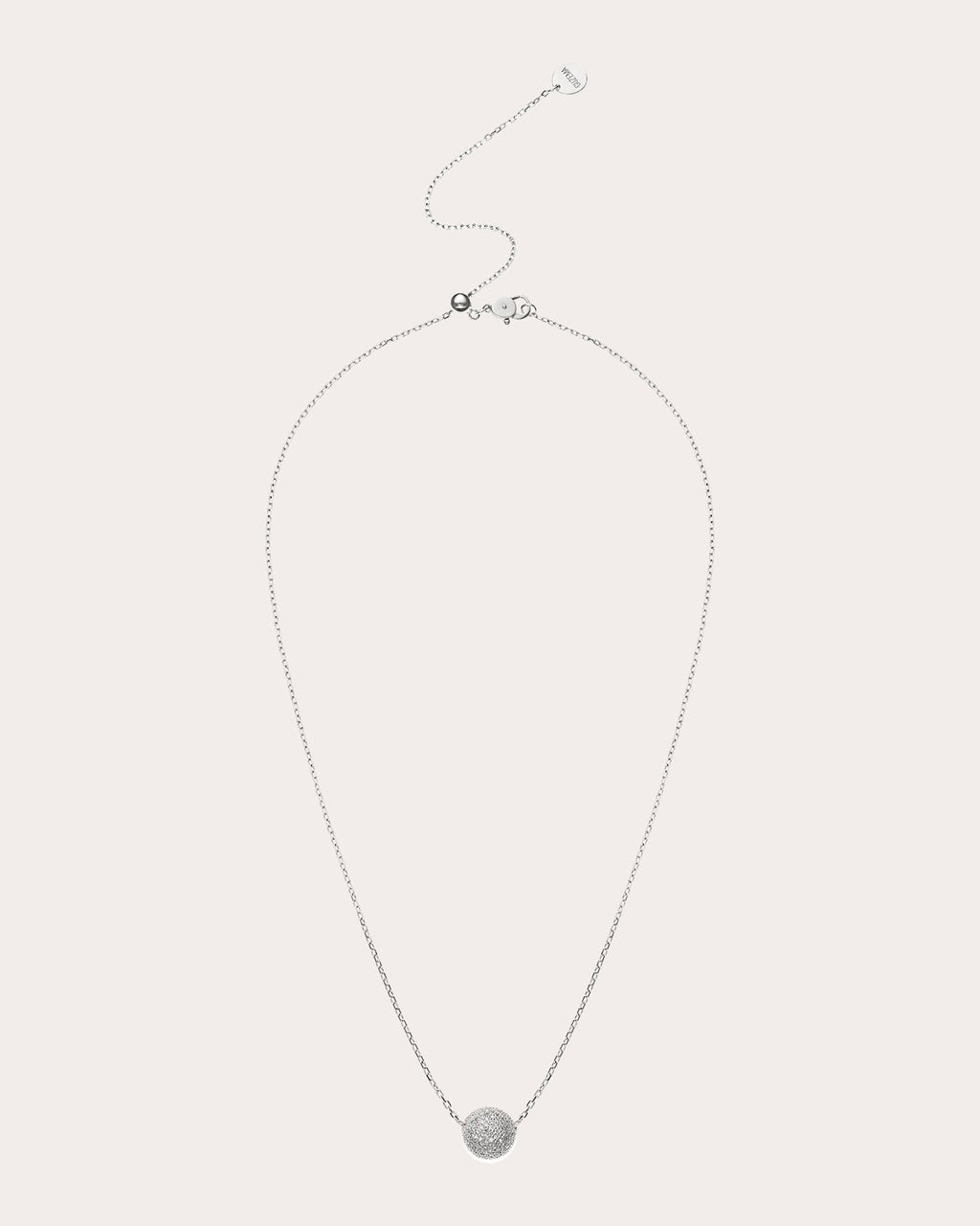 Diamond Semi-Orb Pendant Necklace