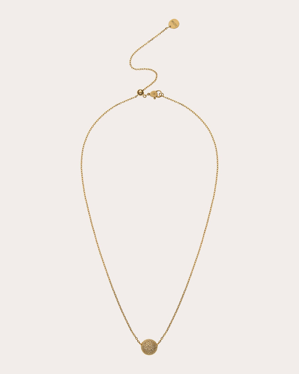 Diamond Semi-Orb Pendant Necklace