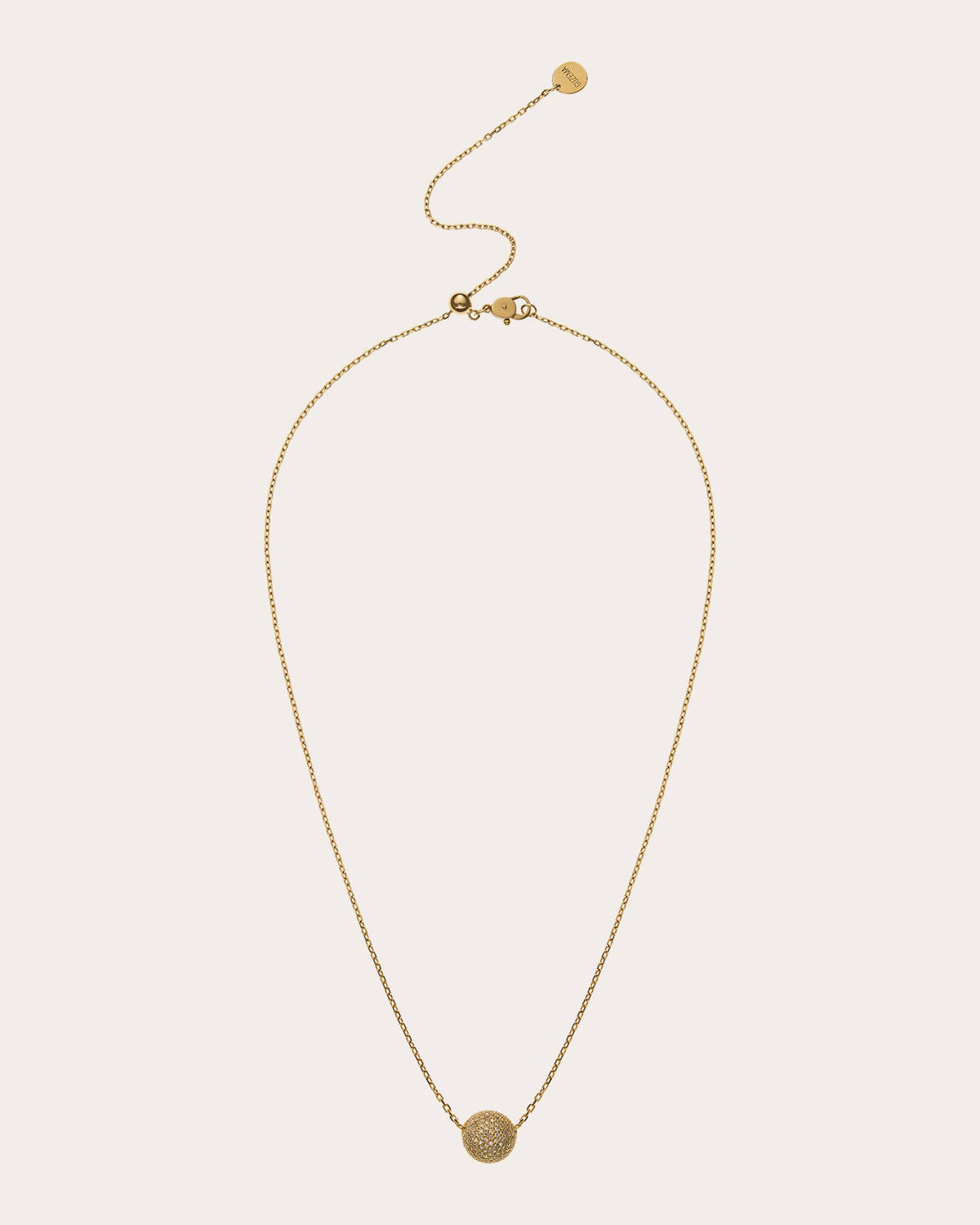 Diamond Semi-Orb Pendant Necklace