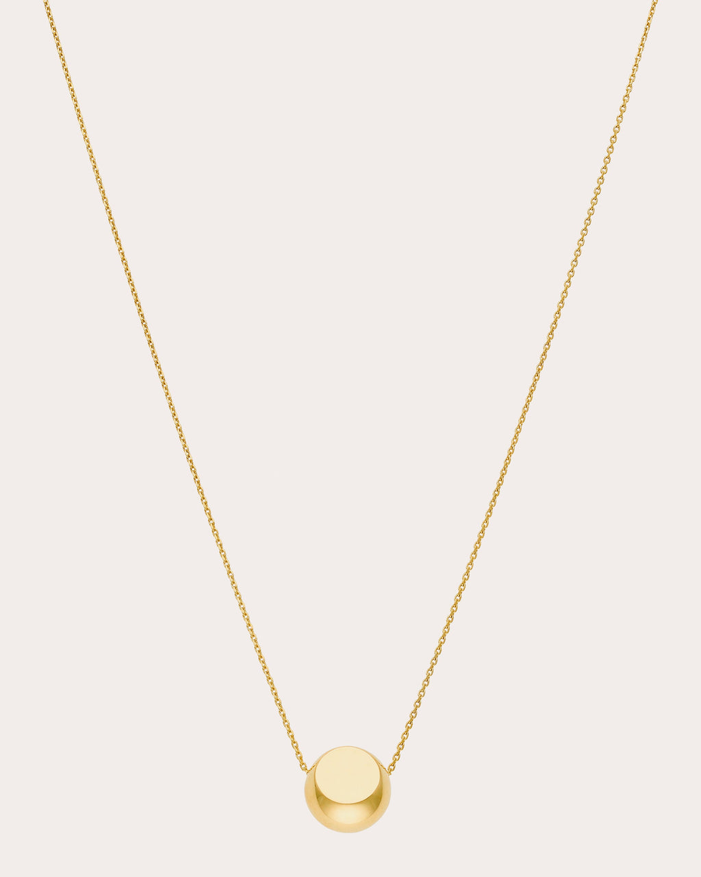 18k Gold Semi-Orb Pendant Necklace